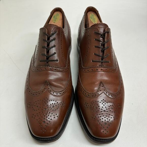 EUC Crockett & Jones x Polo Ralph Lauren Brown Calf Wingtip Benchmade England 11 - Picture 3 of 14